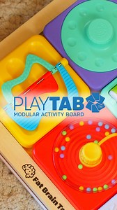 We've reinvented the activity board with PlayTab! 🤩 A modular, customizable sensory toy, PlayTab lets you build a unique experience packed with fine motor challenges, visual fascination, cause-and-effect discoveries, and more. Arrange the magnetic tiles onto the tablet or pick one and take it along! For little ones 12 months and older. 🤗 Customize PlayTab for your baby exclusively on our website here! ✨️ https://bit.ly/PlayTab | Fat Brain Toys