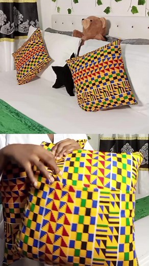Ankara Fabric Cushion Cover Sewing Tutorial