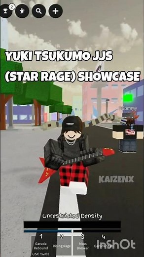 Yuki tsukumo (Star rage) Showcase + Blackhole tutorial - Jujutsu Shenanigans #roblox #jjs #shorts