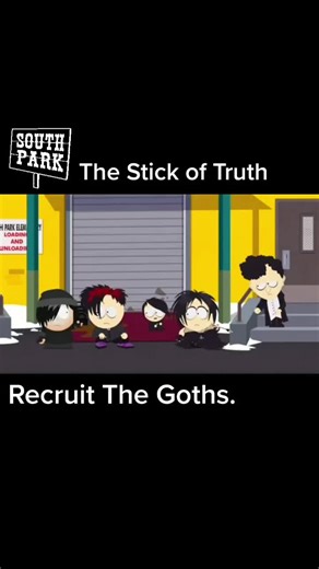 South Park. The Stick Of Truth. Ps4 Gameplay. So you've gathered the goth outfit, now it's time to prove your a true goth, with a bit of goth dancing. #southpark #gaming #gamer #ps4 #funny #fyp