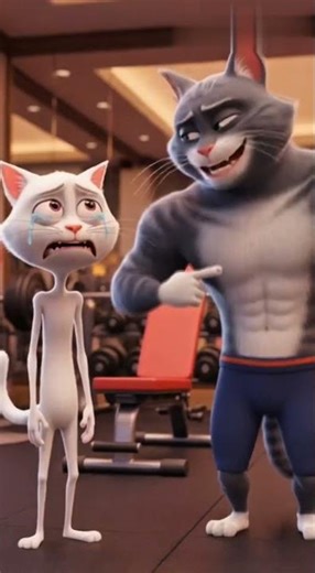 Weak Cats Become Bodybuilding Legends! 💪 | SpongeBob & Patrick Gym Adventure | 3D AI Animation