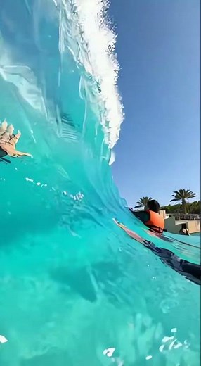 POV: Giant Wave Pool Tsunami Hit 😱🌊 | Ultra Realistic 4K #Shorts #POV #WavePool