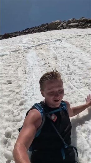 Sliding down the mountain at White Pine Lake Trail