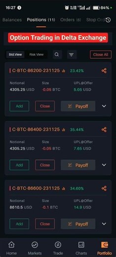 🤑😍Option trading in Delta exchange #shorts