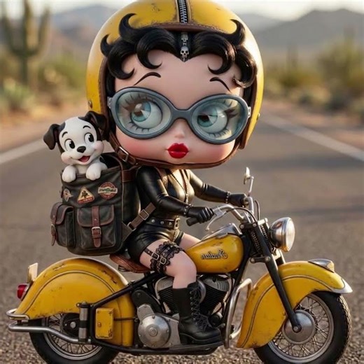 ❤️ The Legendary Betty Boop & Pudgy Motorcycle Ride