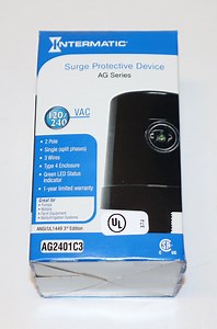 Intermatic AG2401C3 120/240 VAC Single Phase Type-1 Surge Protector