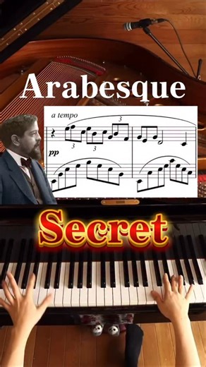 Melody on Instagram: "Ever wondered why this melody feels so… otherworldly? As if it carries you to a distant land,gently lifting you off the ground and letting you float. Debussy’s Arabesque. There’s something unmistakably exotic about it, something that makes time and gravity feel a little blurred. That sense of floating, that dreamy atmosphere.Iit’s not just imagination. There’s a secret behind his composition technique … Can you see that? 🌙 Pianist @melody_s.d.g._"