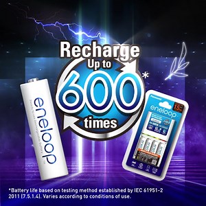 There's never been a better time to buy a Panasonic rechargeable battery! 🔋 Get it for less for all your devices and enjoy up to 600 times* recharging power.⚡ It helps to reduce wastage and save the environment too. 💚🌎🌱 Wait no more. Add it to your cart at the 12.12 Sale. 🛒 Lazada: https://bit.ly/3d3H0N6 Shopee: https://bit.ly/2ZBf5AW | Panasonic Malaysia