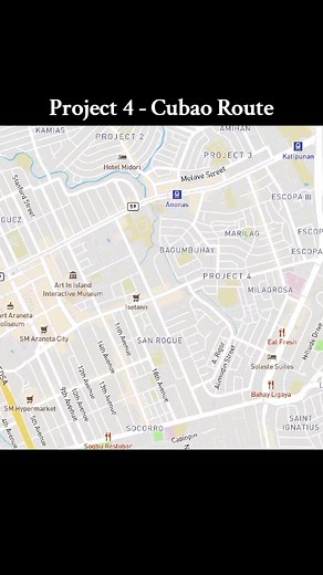Exploring Project 4 - Cubao Route in Quezon City