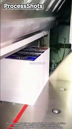 Industrial Paper Stack Cutting Process Work #worker #process