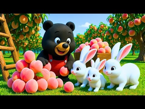 Boonie Bear’s Sweet Orchard Walk – Bringing Fresh Peaches to Baby Bunnies | LIFE OF BOONIE BEAR