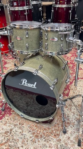 Drum Flip on Instagram: "$2595 Pearl Reference Granite Sparkle 5pc Drum Set. Used great condition. These are some amazing drums! A combination of maple/birch/mahogany shells depending on size, die cast hoops and amazing hardware. Recording quality sound and amazing looks! 22x18,16x16,14x14,12x9,10x8. Stands not included. In store or at www.drumflip.com #pearl #drums"