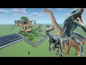 How To Make a Brachiosaurus, Mosasaurus, and Velociraptor Farm in Minecraft PE