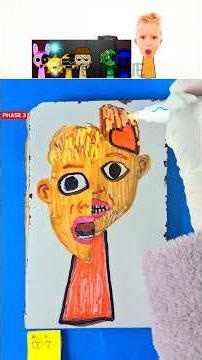Sprunki 🎵 I Drew Vlad and Niki 👦 Phase 3 👹 With Water Painting Pen 🖍️ #sprunki 🎶
