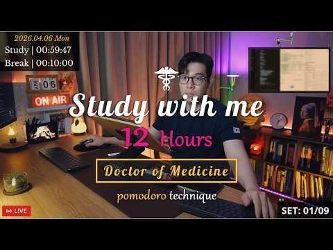 (26.04.06.MON) Study with me 👨🏻‍⚕️| 9 Hrs | Pomodoro | 🩺USMLE | 🔥ASMR | SeewhY