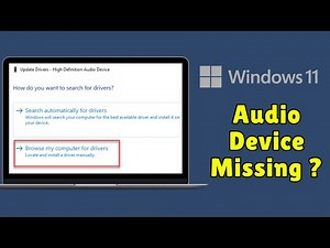 Fix No Sound & Audio Device Not Installed in Windows 11/10 – Realtek HD Audio Manager Missing (2026)