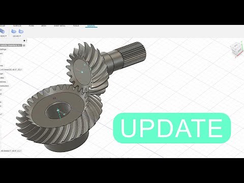 Bevel gears in Fusion 360 - plugin (update, version advanced)