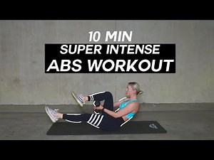 10 MIN SUPER INTENSE SIXPACK AB WORKOUT! with dumbbels! #44