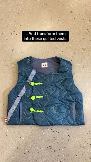 10K views · 187 reactions | Quilted Tent Vests ⛺️⛺️⛺️ by @j.o.studioo . This U.K.-based artist upcycles discarded festival tents into beautiful quilted vests! What an amazing way to shop sustainably! What do you think? . . . #upcyclingfashion #upcycledclothing #upcyclingart #upcycle #upcycling #vest #sustainableclothing #sustainablefashion #sustainablestyle #recycle #ecofriendly #ecofriendlyfashion | Custom WearHouse | Facebook