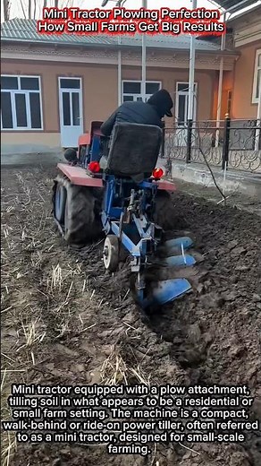 Mini Tractor Plowing Perfection | How Small Farms Get Big Results