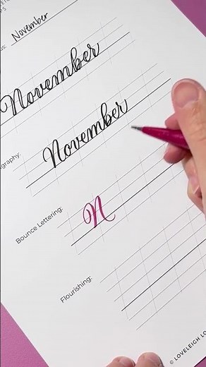 How to Write November in Calligraphy #calligraphy #calligraphytutorial