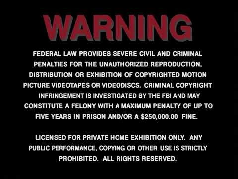 FBI Warning Screen (1990-2005) English and Spanish (DVD Quality)