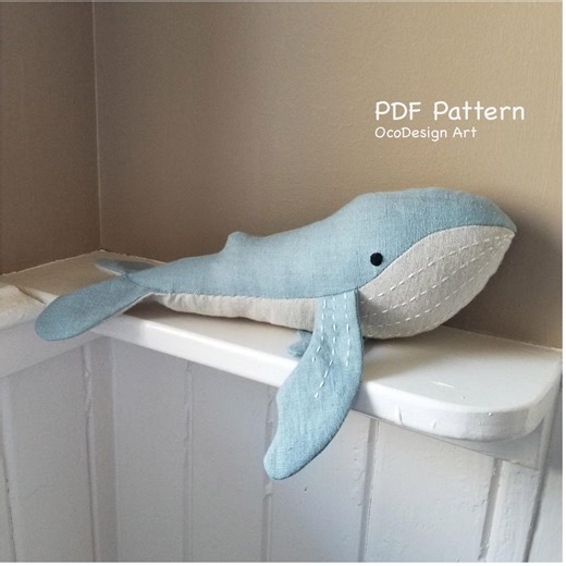 Blue Whale Sewing Pattern, DIY Soft Toy (PDF Download) - Etsy