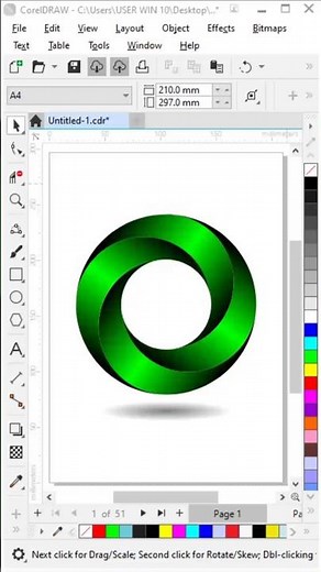 coral drawing logo design in computer #art