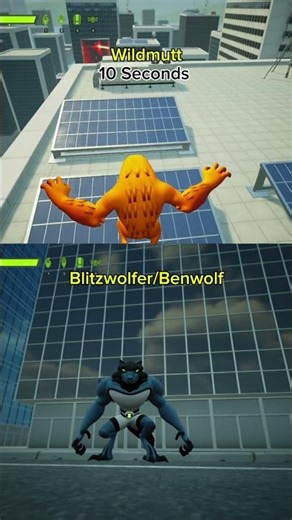 Wildmutt VS Benwolf/Blitzwolfer Crawl Test Ben 10 Game #shorts #highrpmshorts #ben10 #gameplay