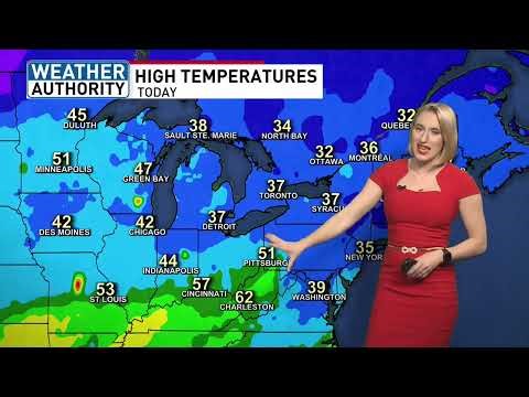 Wintry mix exits, big weekend warmup!