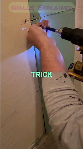 Drywall Trick: The "Two-Screw" Handle 🛠️
