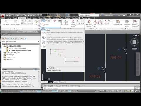 Autodesk AutoCAD Electrical 2014 Tutorial | Aligning Components