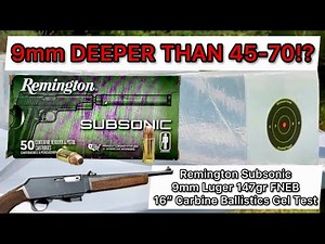 HOW DEEP?! 9mm Remington Subsonic 147gr Carbine Ammo Test
