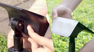 Consciot Solar Spot Lights Outdoor, 30 LED Waterproof Color Changing Solar Spotlight, 2 in 1 Adjustable Wall Lights, 10 Colors, Dusk-to-Dawn Solar Landscape Spotlights for Garden Yard Walkway, 4 Pack