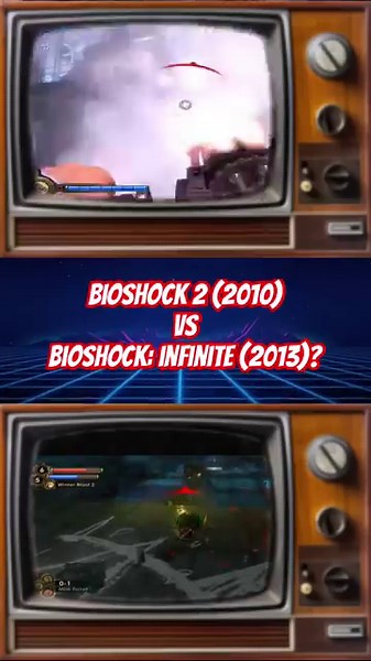 Bioshock 2 vs Bioshock: Infinite short retrogaming gameplay footage comparison #bioshock #shorts