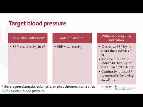 Hypertensive emergencies - definition and treatment