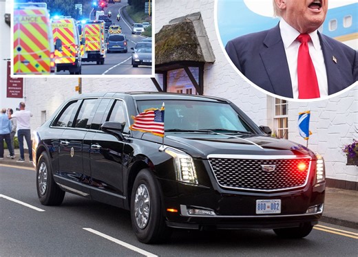 First look at Donald Trump's armoured car 'The Beast' as President arrives
