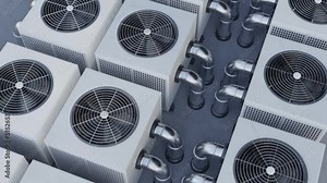 HVAC (Heat ventilation air conditioning) units on roof.