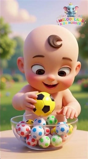 Learn Colors with Soccer Balls ⚽🌈 | Red Blue Yellow Green | Cartoon for Kids | Nursery Rhymes #short