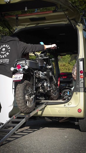 HONDA Monkey 125 y su transporte en N-VAN