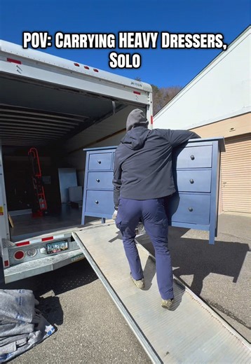 Carrying Multiple Dressers Solo. #mover #movers #movingday #furniture #dresser @Michael Tate @TrundyBunzTV