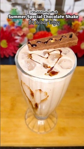 Chocolate milkshake🍫🤤 (Summer recipes) Summer refreshing drink | Chocolate shake recipe#summerdrinks
