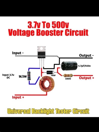 High Power Voltage Booster Circuit Design for LED Testing