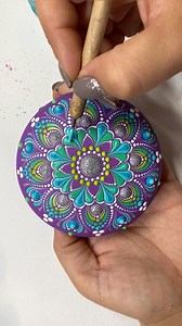 Mandala Art Process 💜🩵💚🎨 #painting #mandala #satisfyingvideo #acrylicart #diyideas #meditation #artwork #stonepainting #mandalastone #fblifestyle #art #homedecor #acrylicpainting #mandalas #paintingprocess #mandalaartist #paintings #artvideo | Art of Points