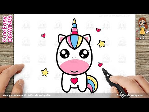 How to Draw a Cute Unicorn Simple & Easy for Kids 🦄