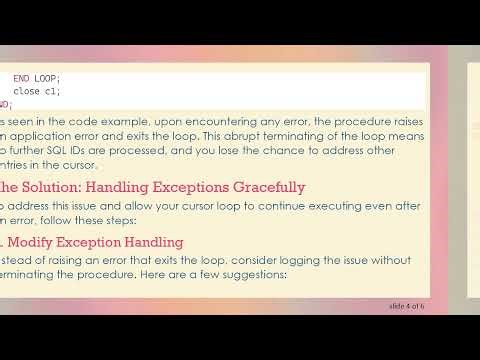 Understanding PL/SQL Cursors: Why Your Loop Exits with an Exception?
