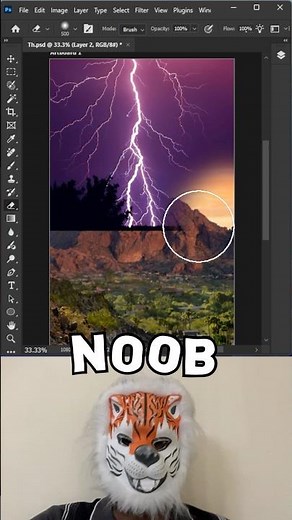 NOOB vs PRO: Photoshop SKY Replacement in Seconds! #photoshop #tutorial #graphicdesign #photoediting