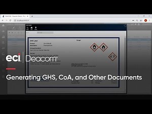 Generating GHS, CoA, and Other Documents with Deacom ERP Software