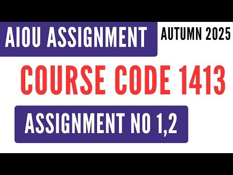 AIOU Code 1413 Financial Accounting (مالیاتی محاسبہ) Solved Assignment No.1 & 2 Autumn 2025 AD B.Com