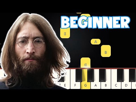 Imagine - John Lennon | Beginner Piano Tutorial | Easy Piano